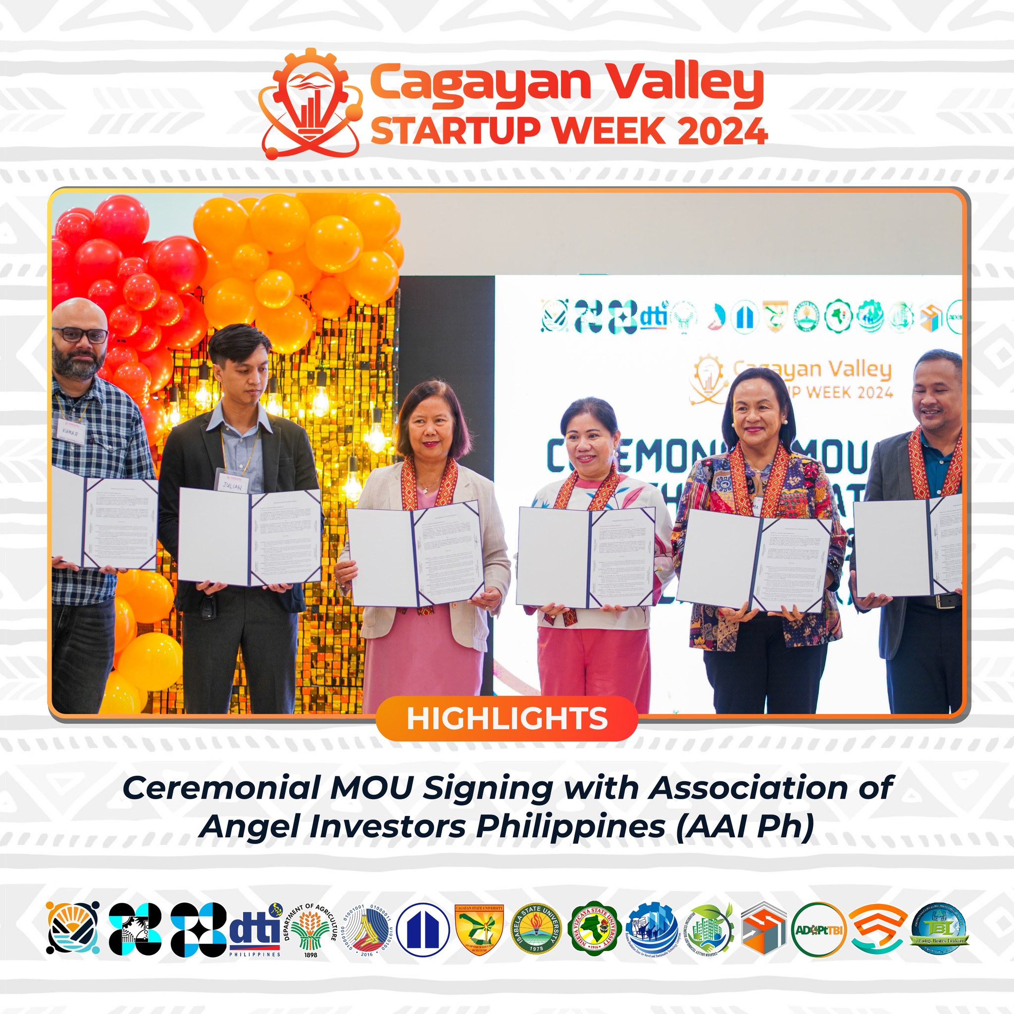SINAG Cagayan Valley Holds Ceremonial MOU Signing at the Cagayan Valley Startup Week (CVSW) 2024